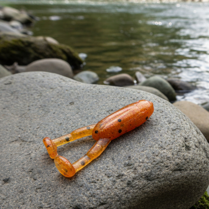 plastic lure on a dark background